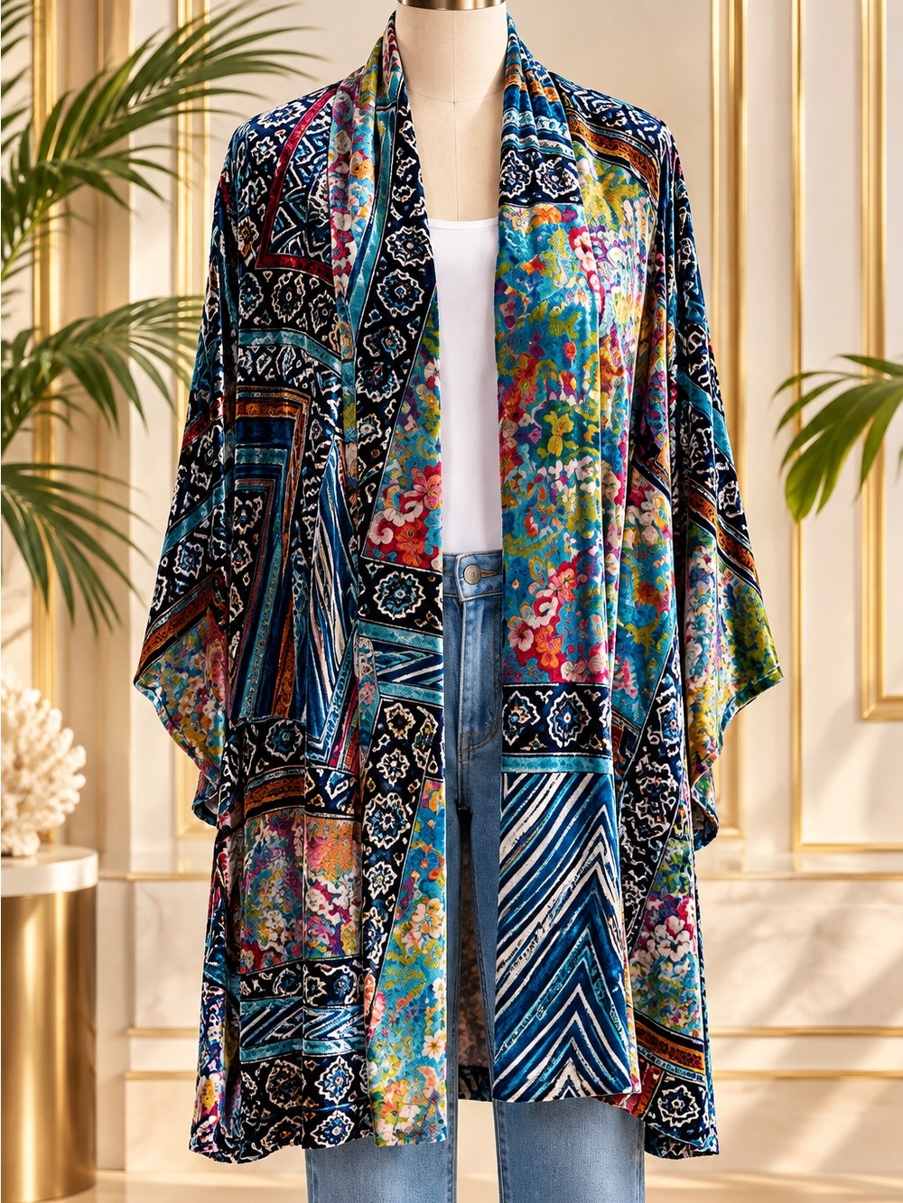 Johnny Was Frame Velvet Kimono/Jacket NWT